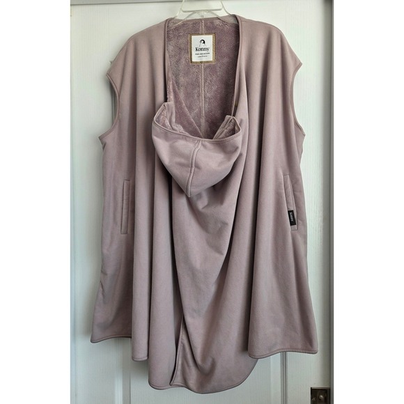 Konny Accessories - Konny Fleece Cover for Two Wrap Cape Jacket Winter Warm Vest Taupe One Size Cozy